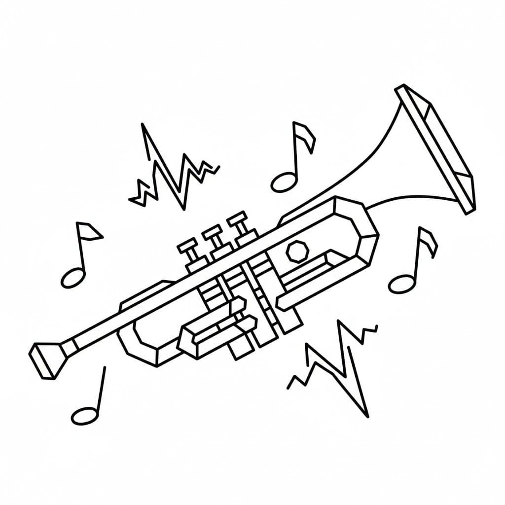 Tromba dal bordo affilato da colorare