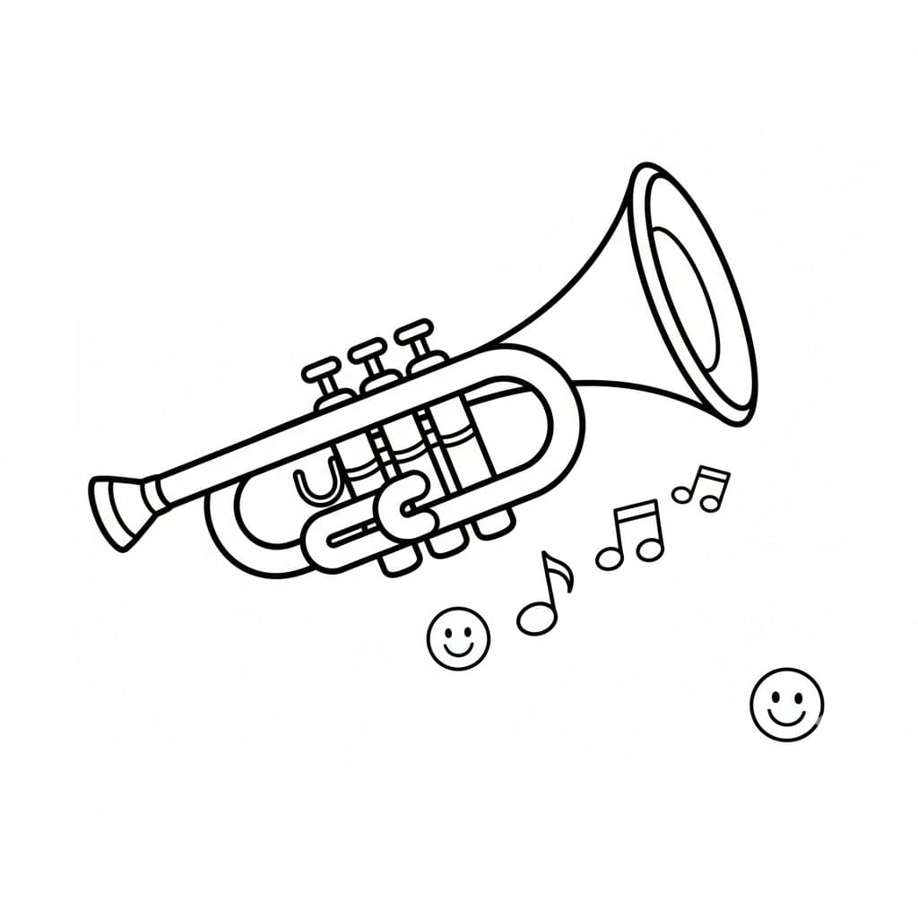 Tromba facile da colorare