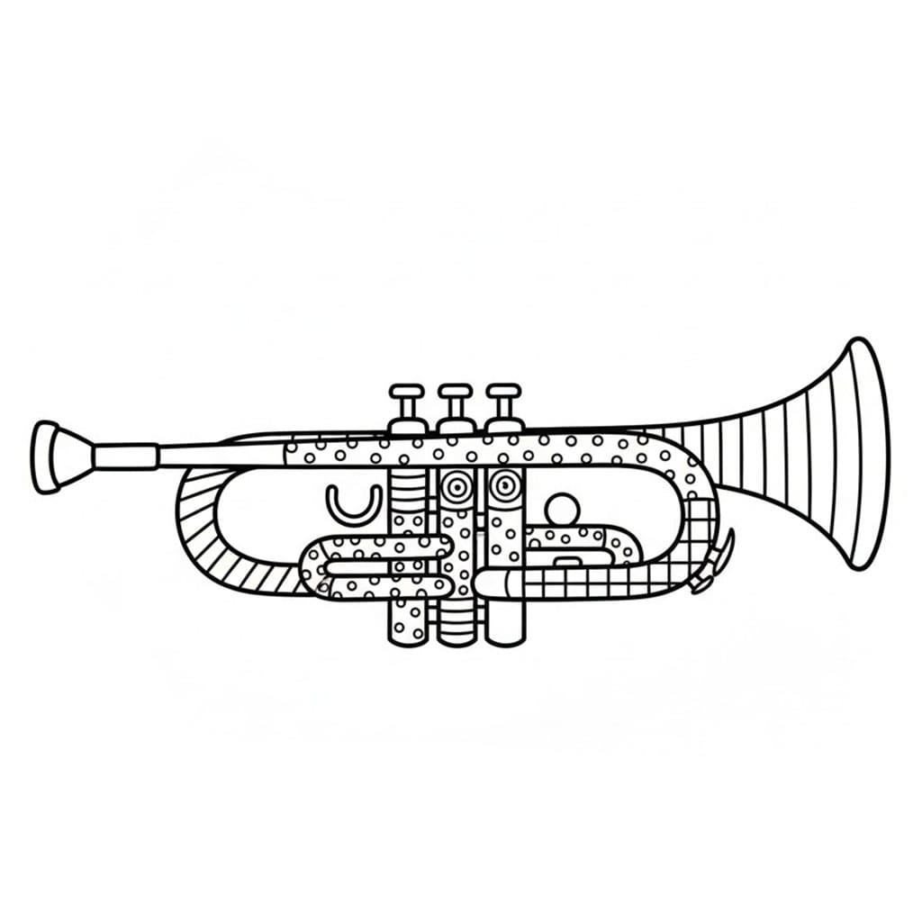Tromba modello da colorare