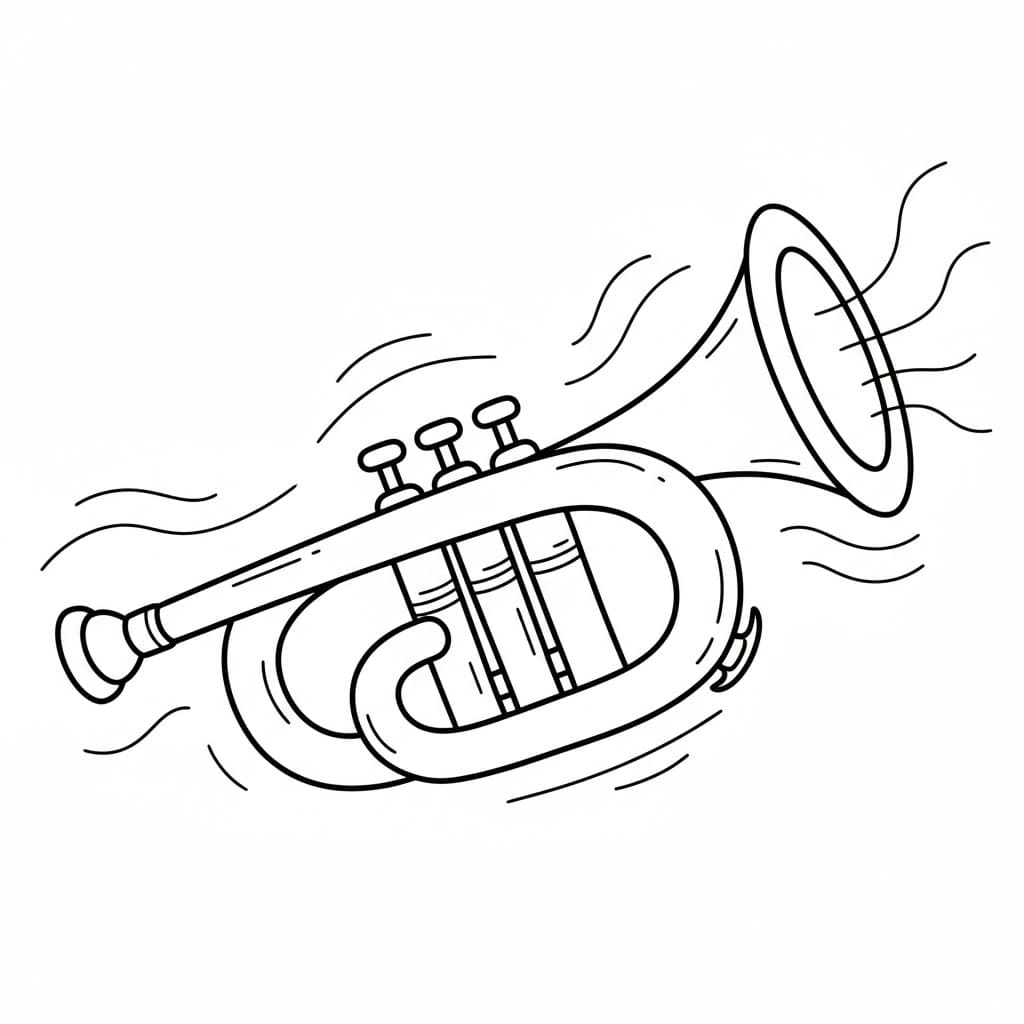 Tromba rotonda morbida da colorare