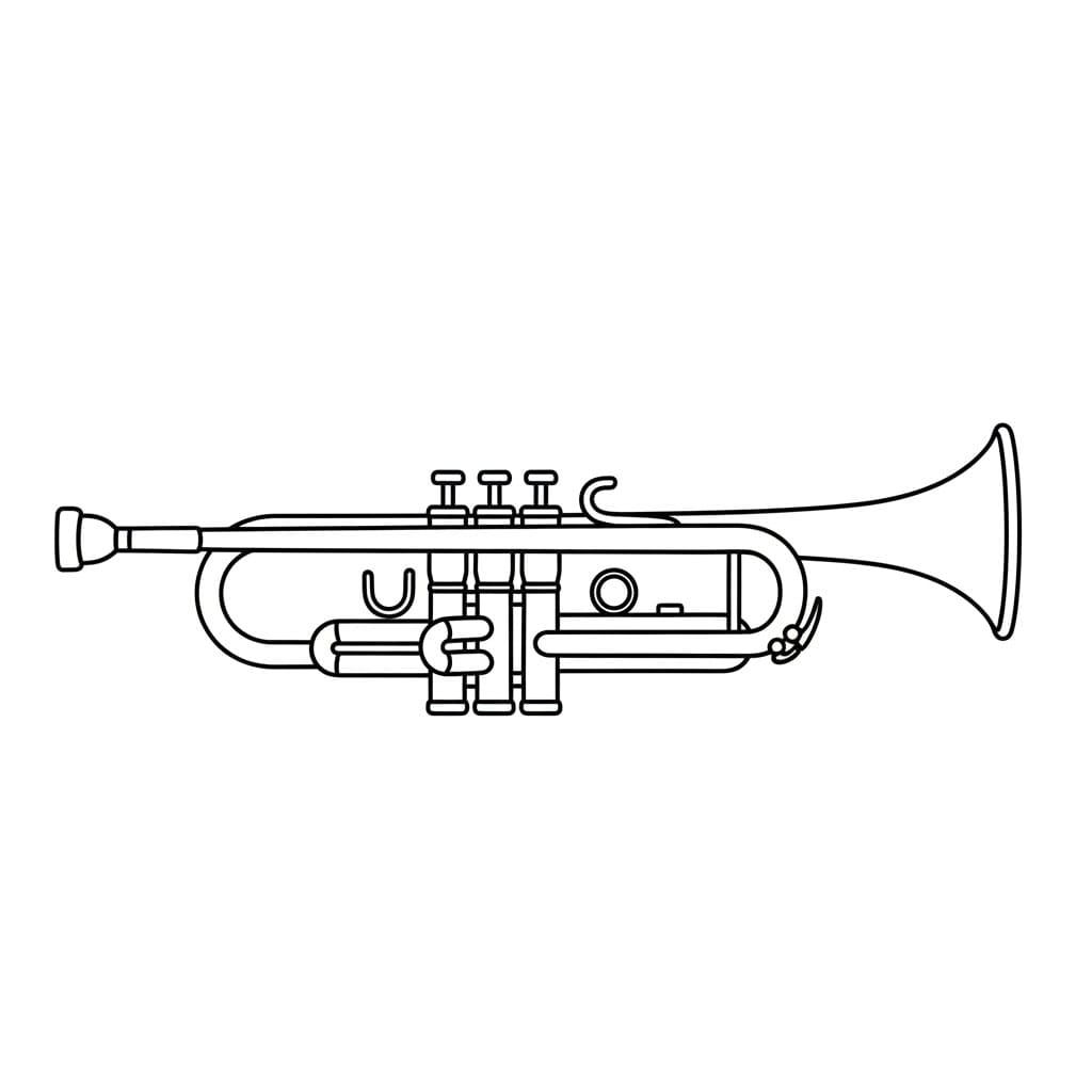 Tromba vista laterale da colorare