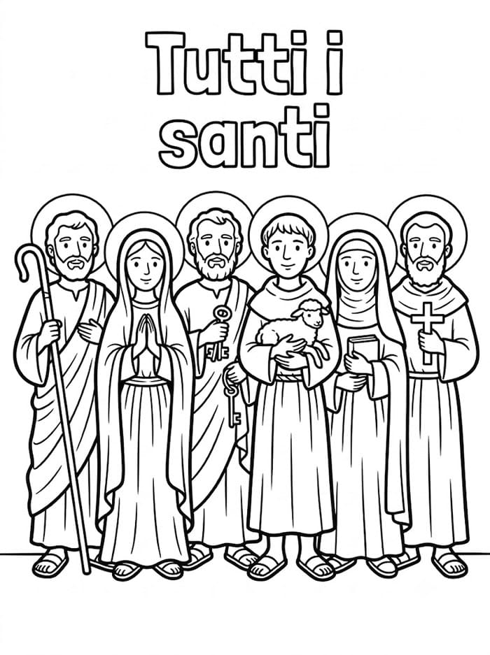 Tutti i santi stampabili gratis per bambini da colorare