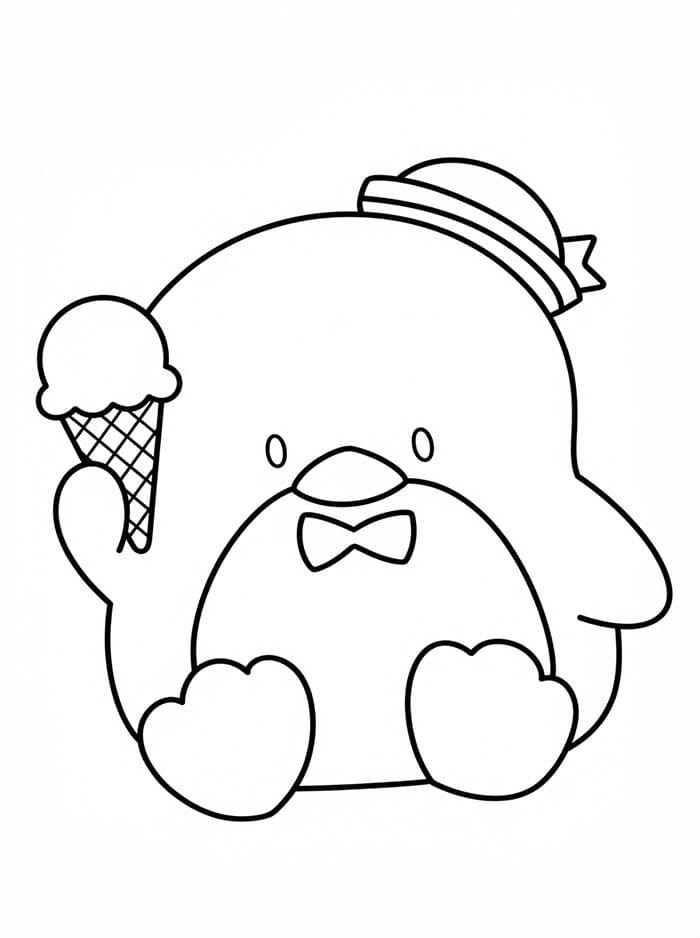 Tuxedo Sam con il gelato da colorare