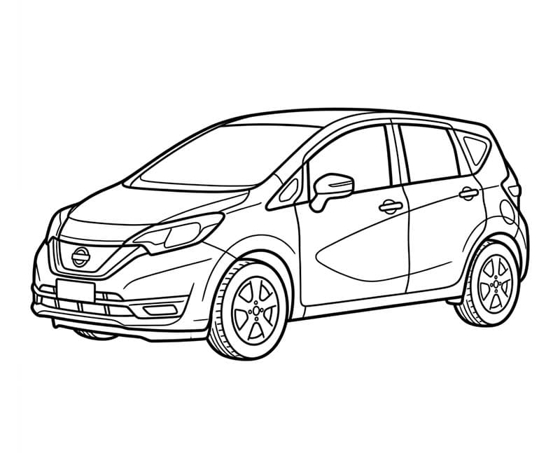 Una Nissan da stampare per bambini da colorare
