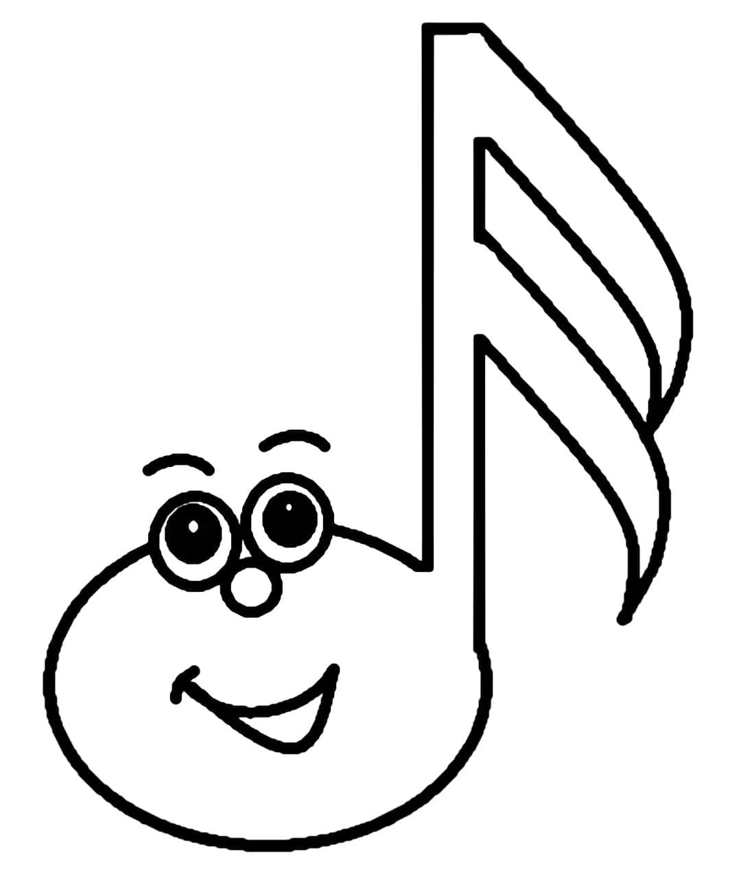 Una Nota Musicale Carina da colorare