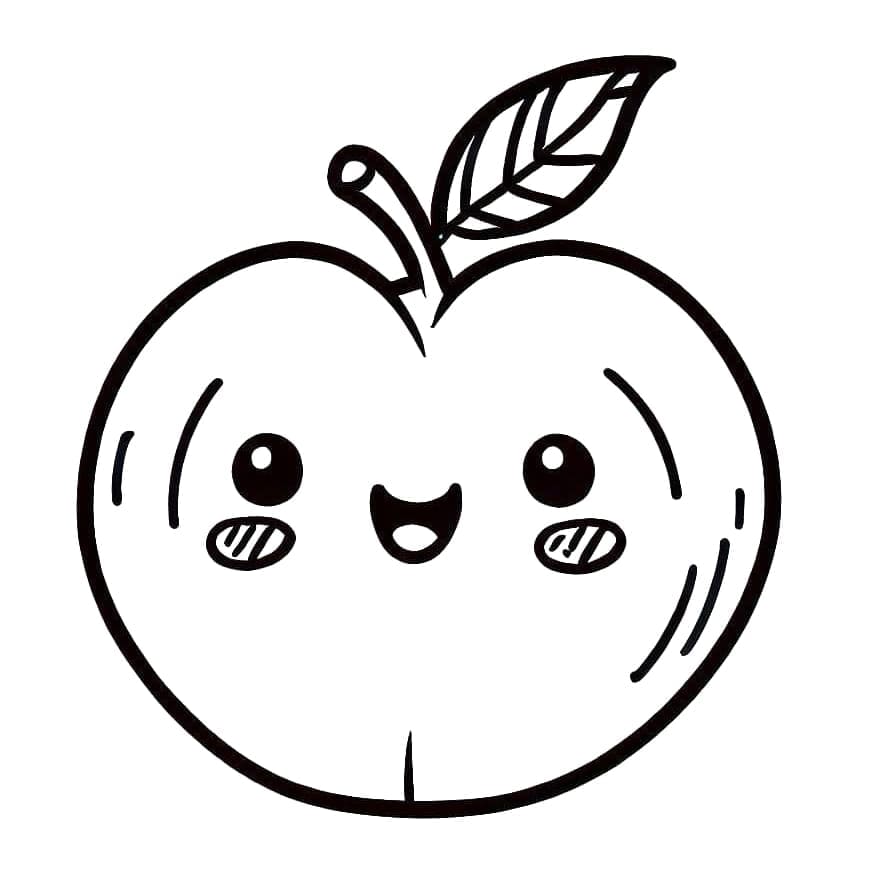 Una prugna molto carina da colorare