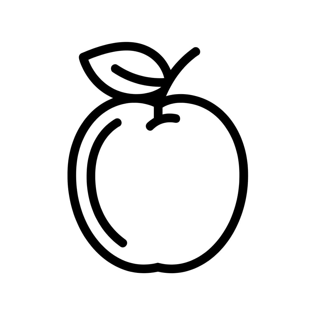 Una prugna semplici da colorare