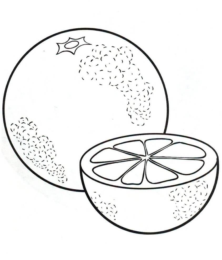 Un'arancia e mezza da colorare