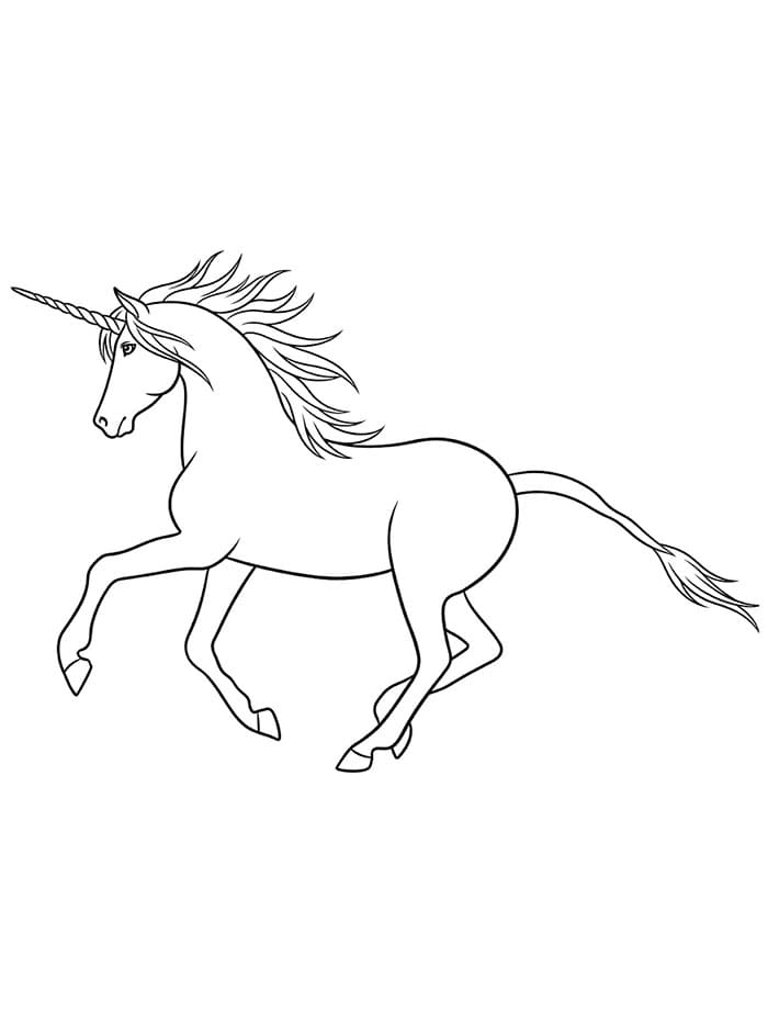 Unicorno che Corre da colorare