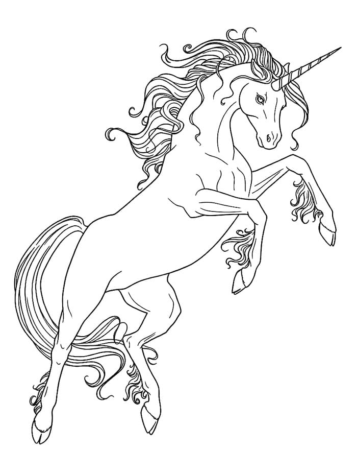 Unicorno che Salta da colorare