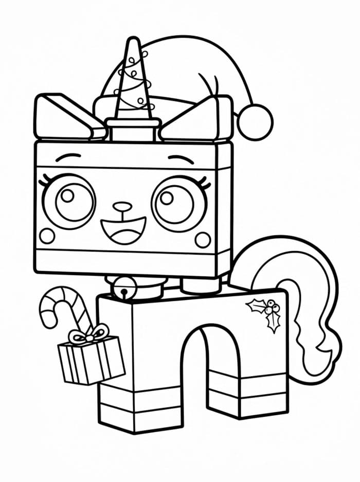 Unikitty Natale da colorare
