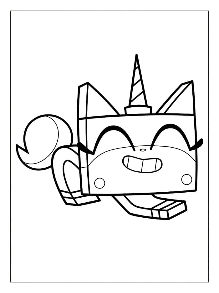Unikitty a riposo da colorare