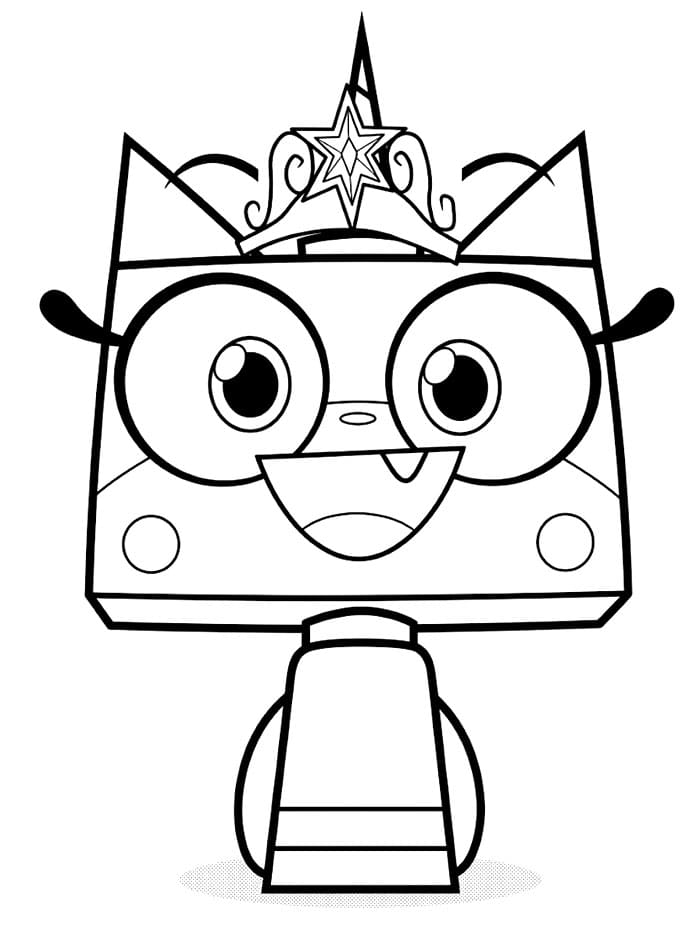 Unikitty adorabile da colorare