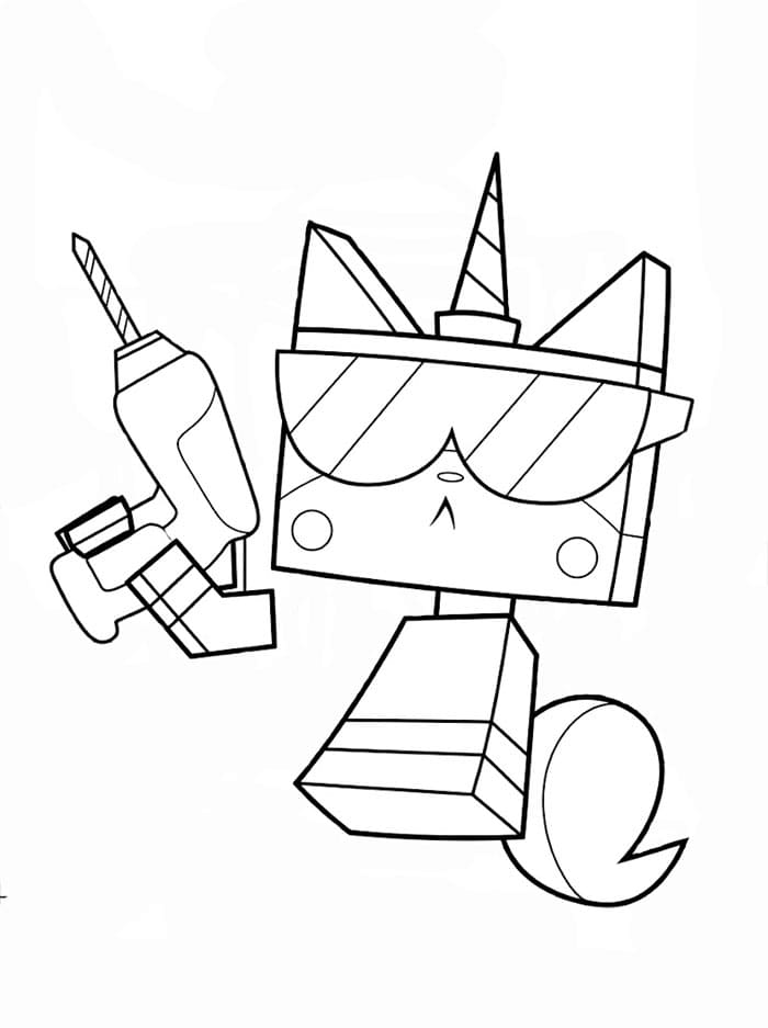 Unikitty attrezzo da lavoro da colorare