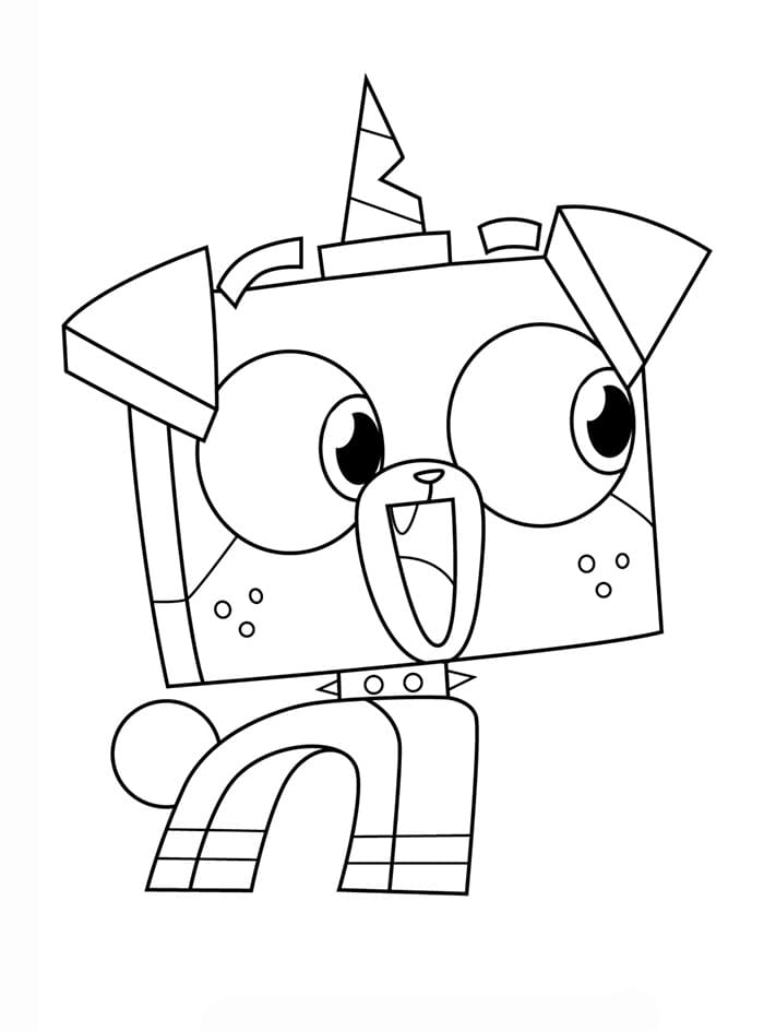 Unikitty cucciolo felice da colorare