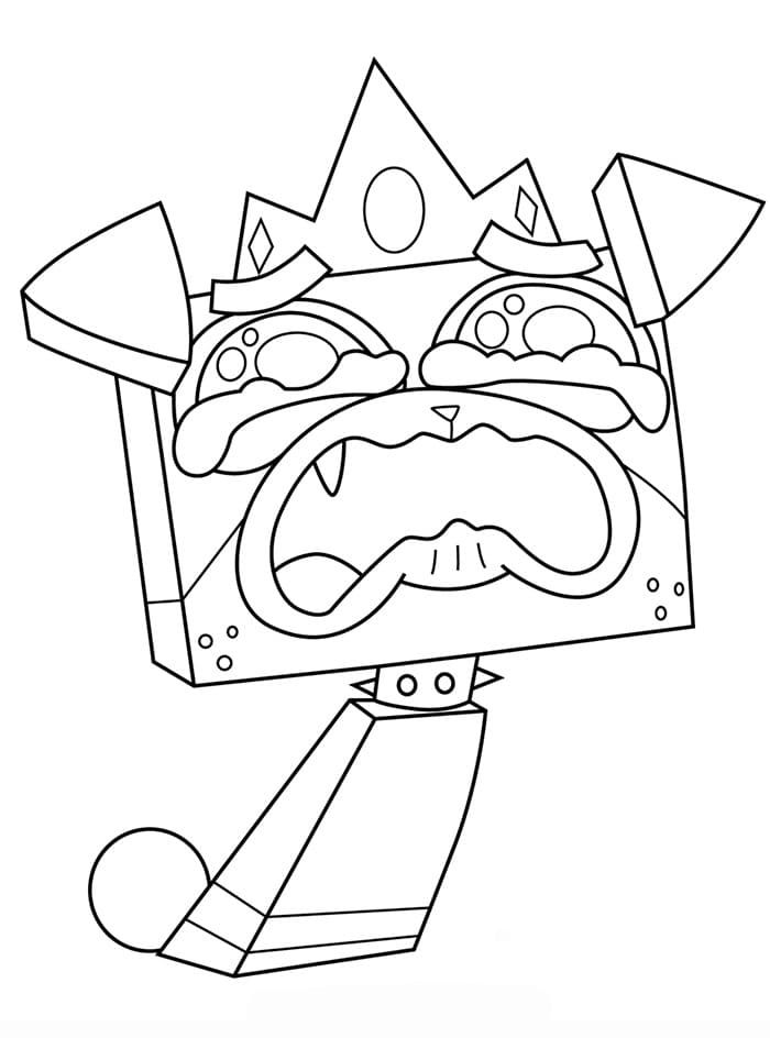Unikitty cucciolo piangente da colorare