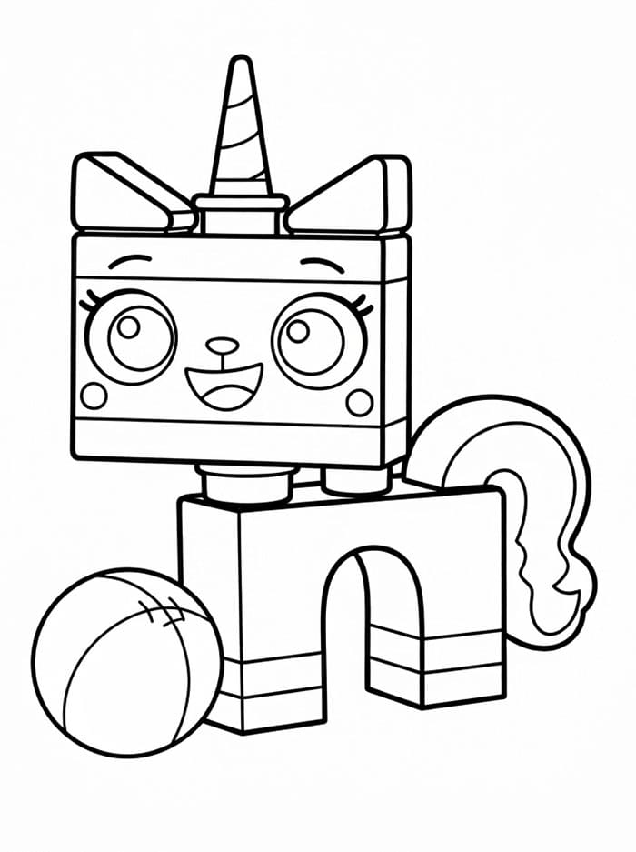 Unikitty e palla da colorare