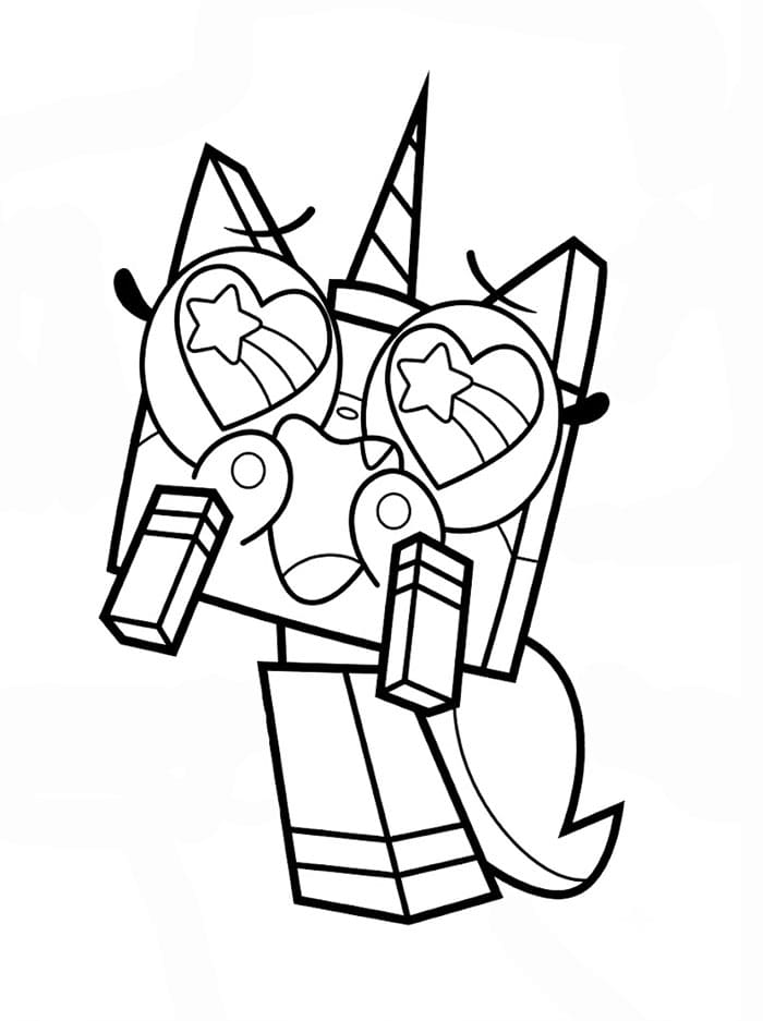 Unikitty eccitata da colorare