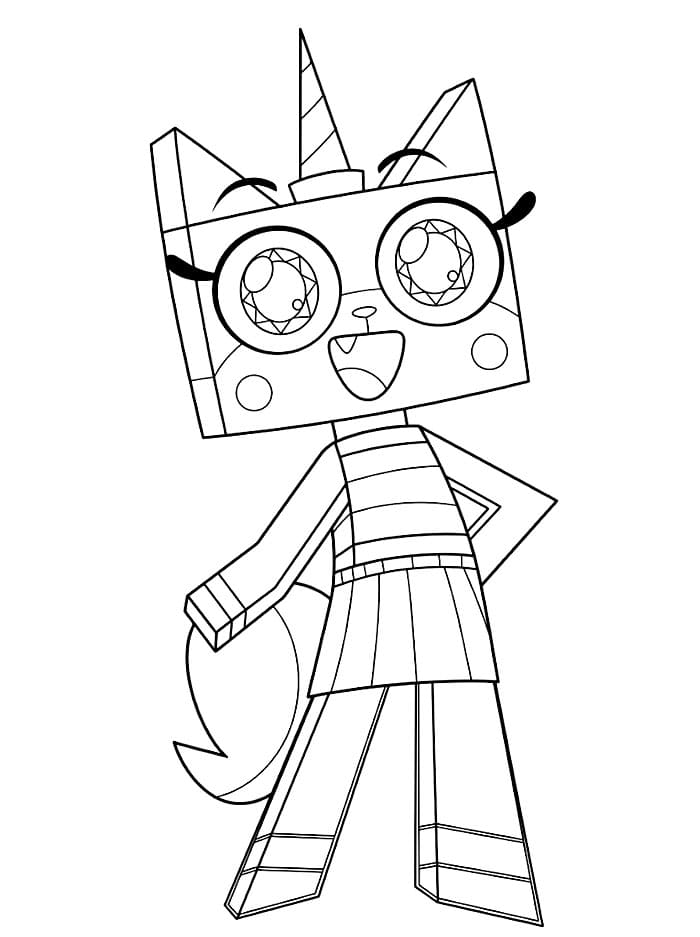Unikitty immagine gratuita da colorare