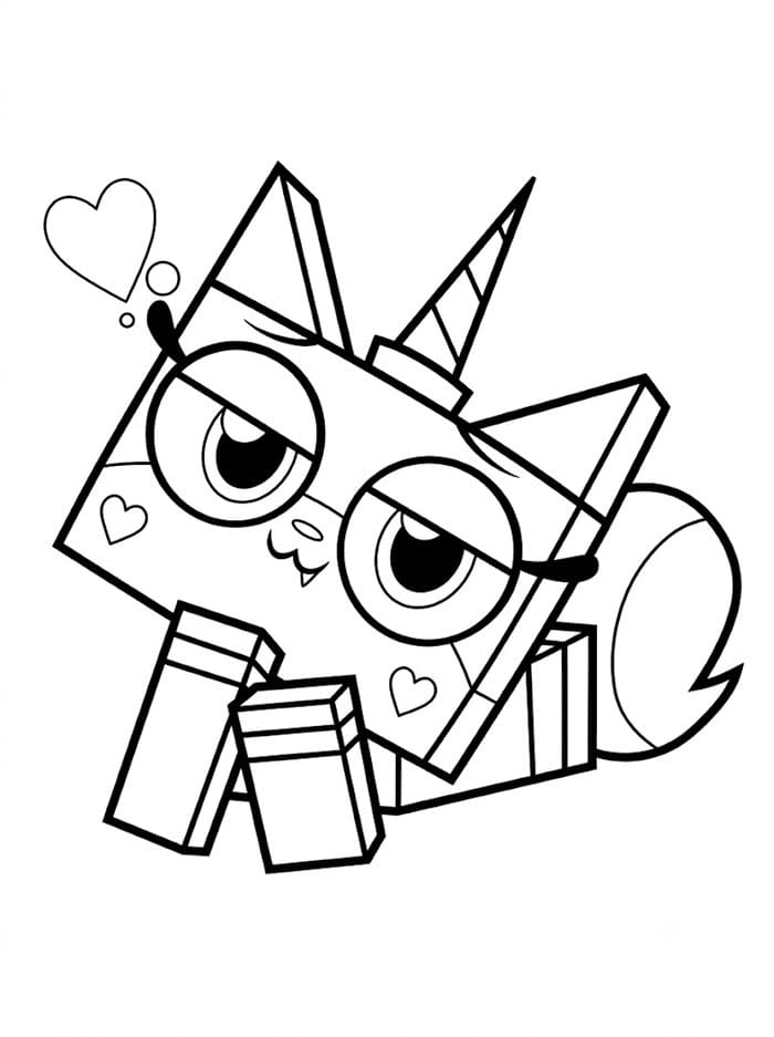 Unikitty kawaii da colorare
