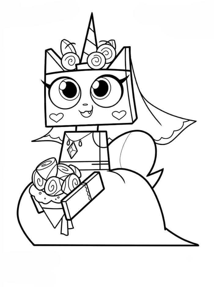 Unikitty sposa da colorare
