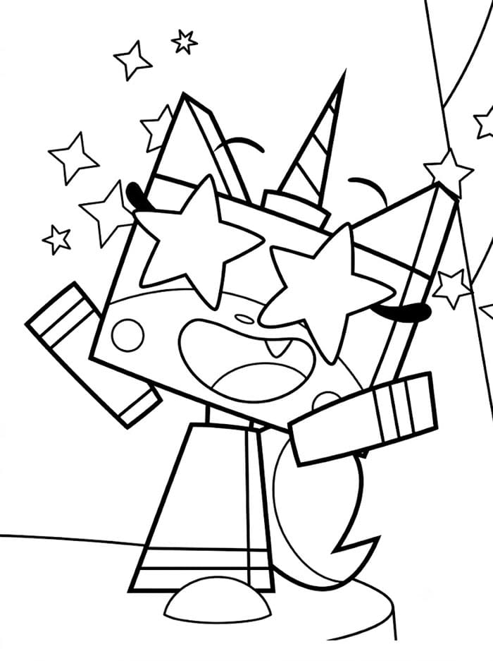 Unikitty stella da colorare