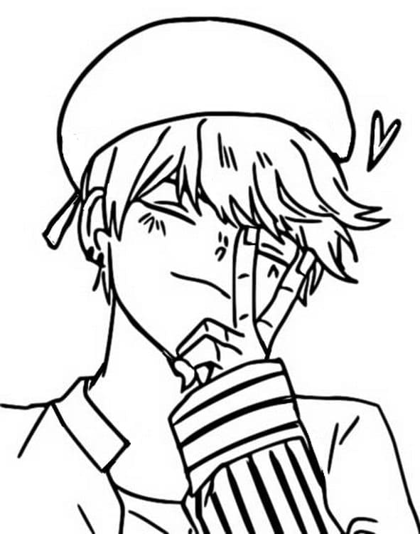 V nel BTS da colorare