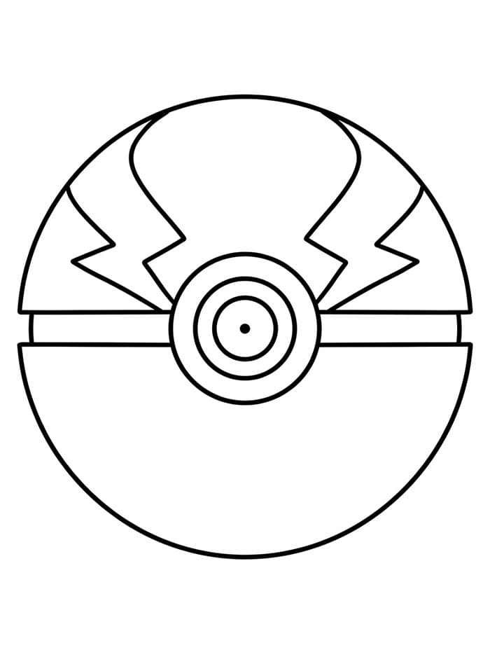 Veloce Poké Ball da colorare