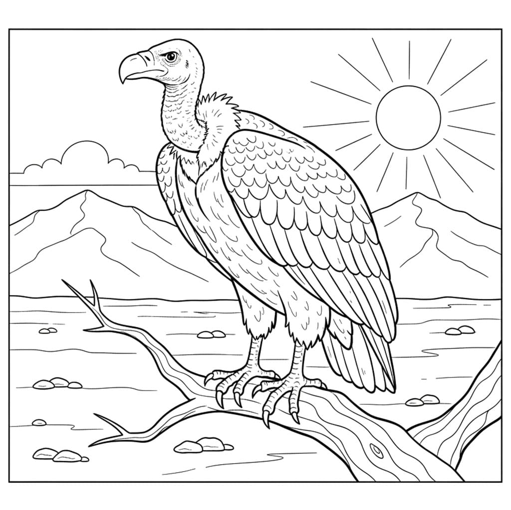 Vero avvoltoio da colorare