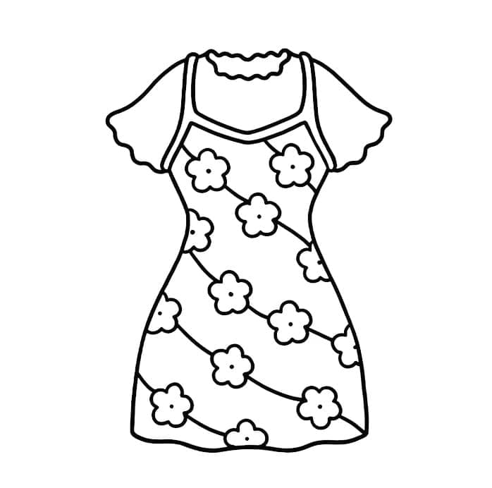 Vestito di Coco Wyo da colorare