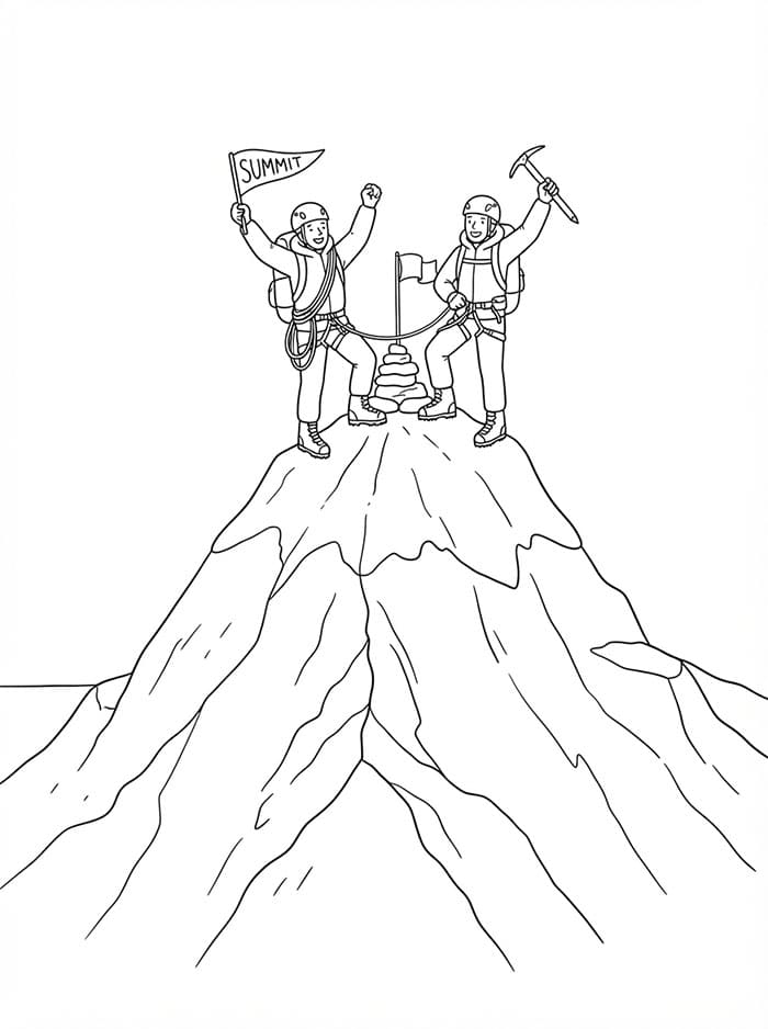 Vetta alpinistica da colorare