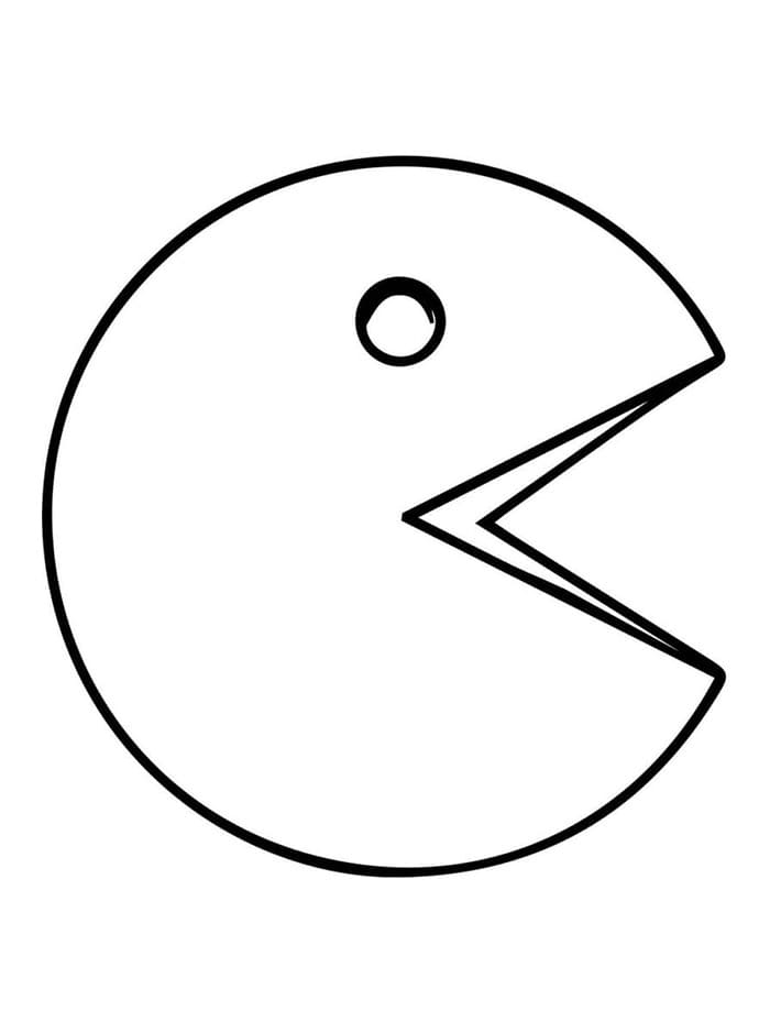 Videogioco di Pac Man da colorare