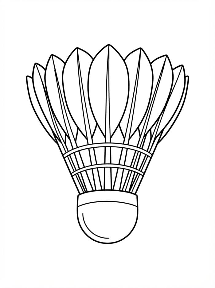 Volano gigante da badminton da colorare