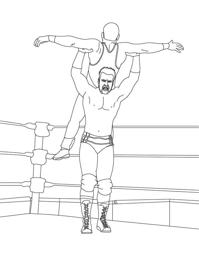 WWE Wrestling Ring da colorare
