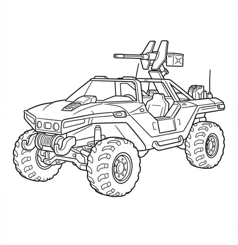 Warthog di Halo da colorare