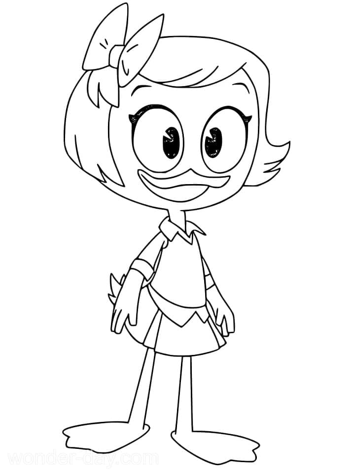 Webby in Ducktales da colorare