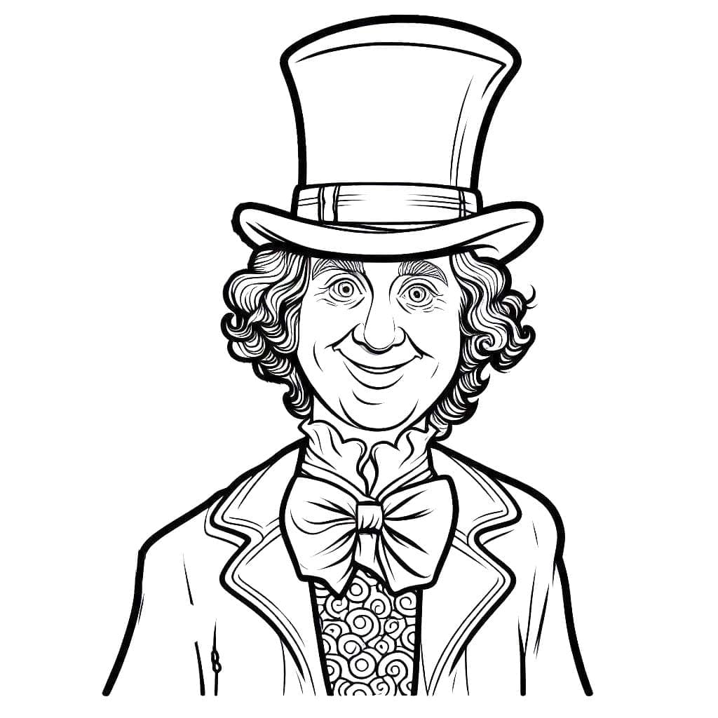 Willy Wonka base da colorare