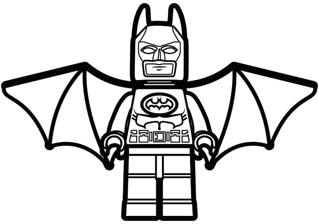 Winged Lego Batman da colorare