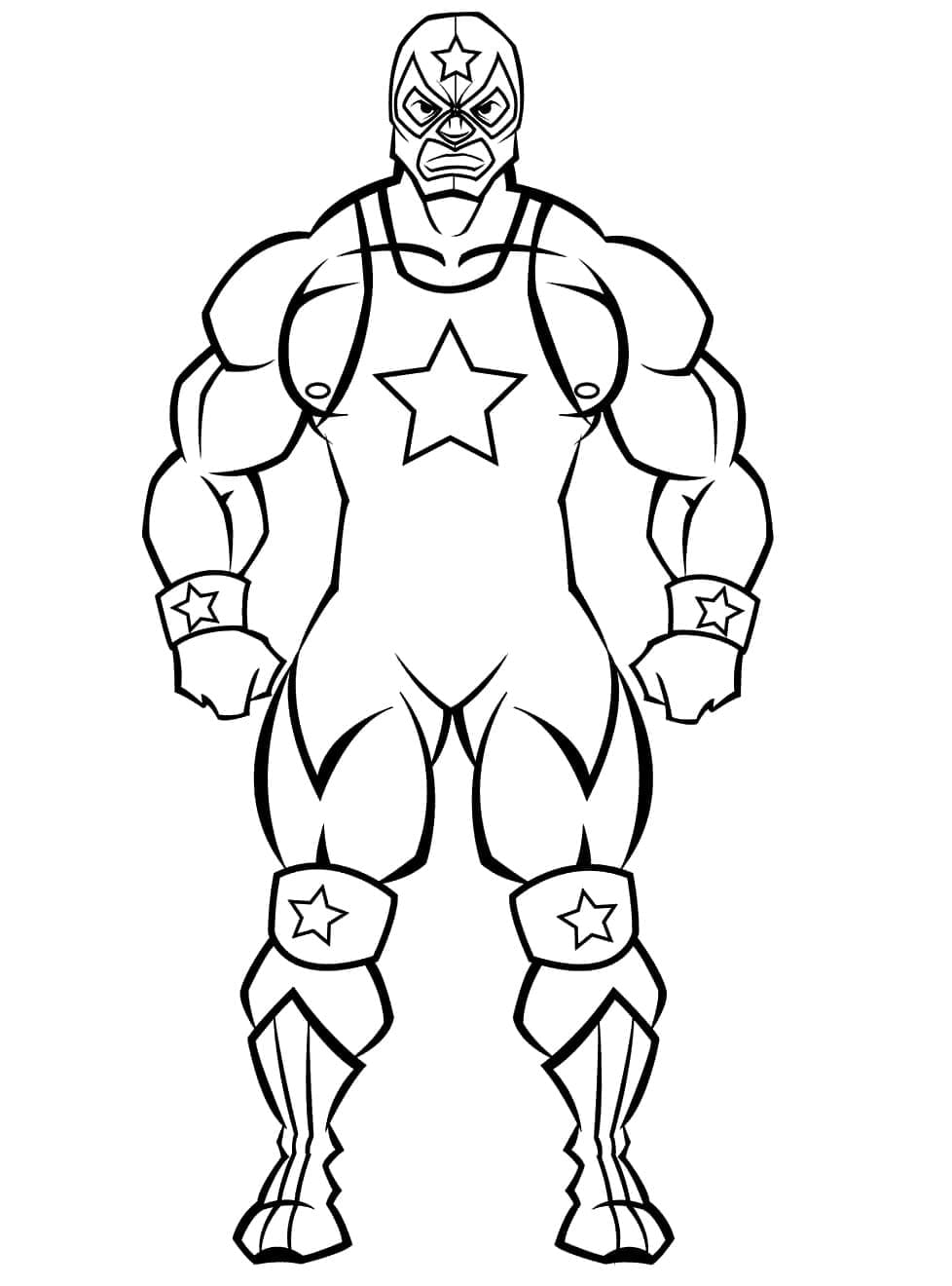 Wrestler forte da colorare
