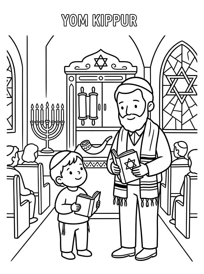 Yom Kippur base da colorare
