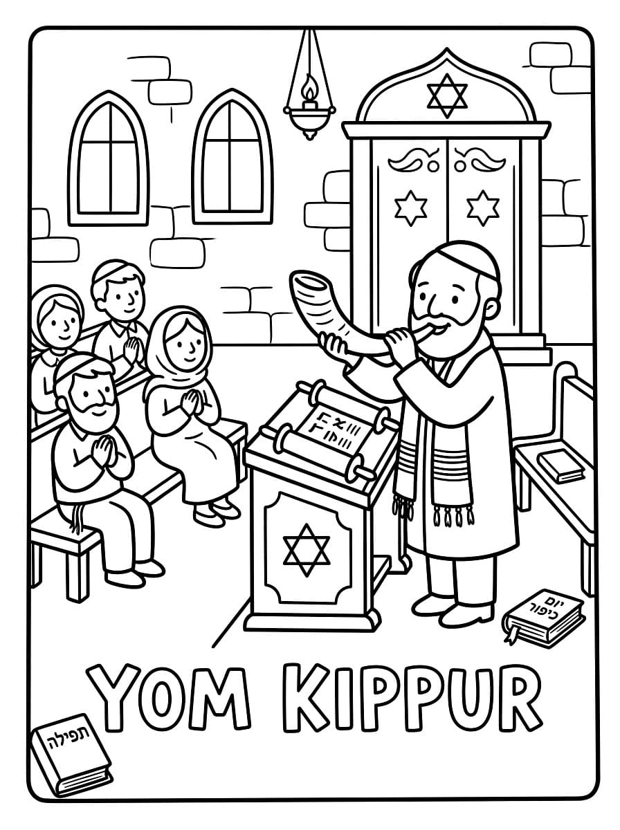 Yom Kippur da colorare