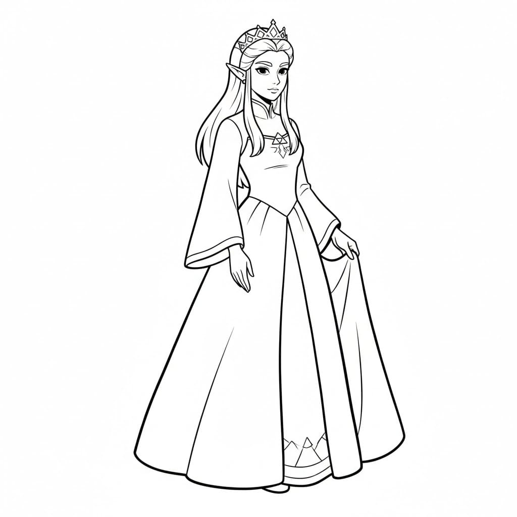 Zelda reale da colorare