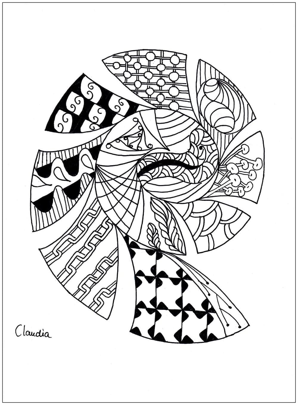 Zentangle Gratuito da colorare