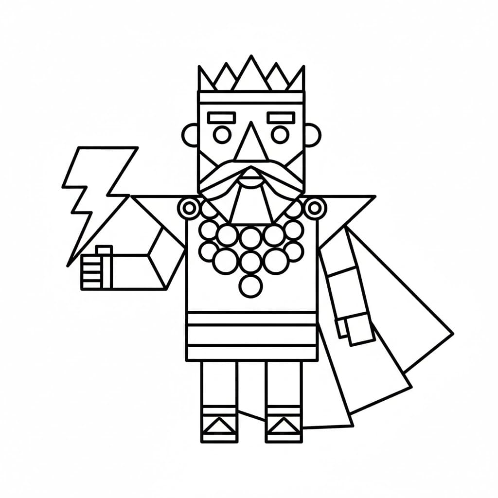 Zeus geometrico da colorare