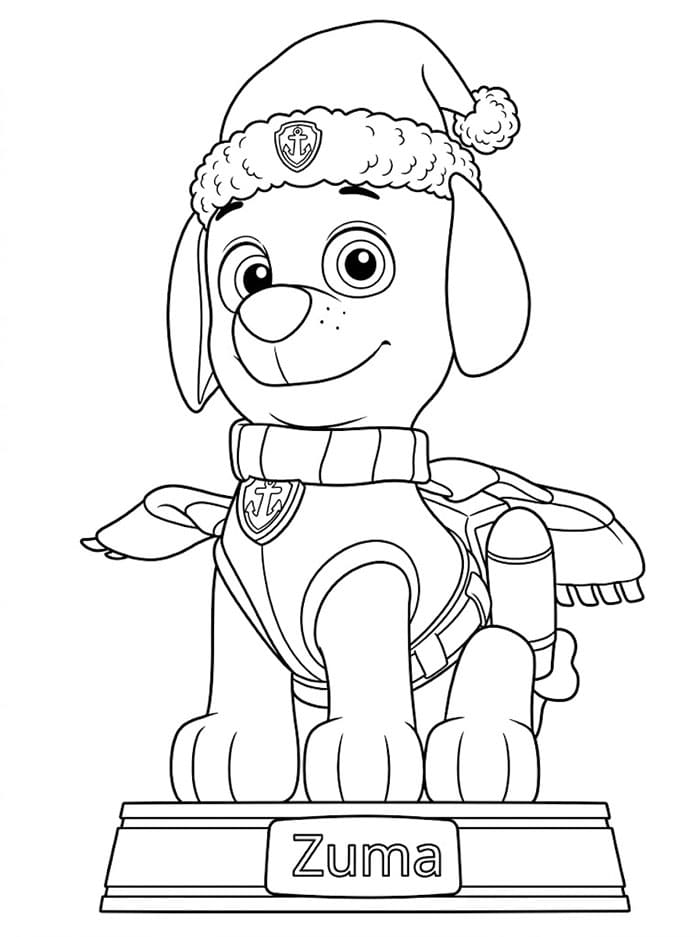 Zuma Paw Patrol Natale da colorare