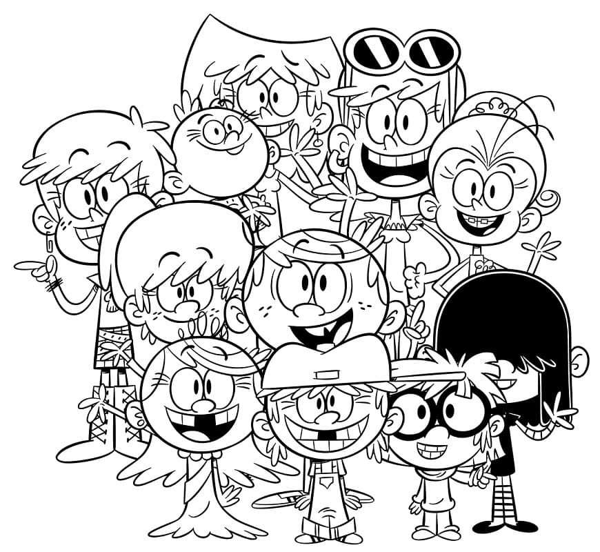 the loud house movie coloring page png