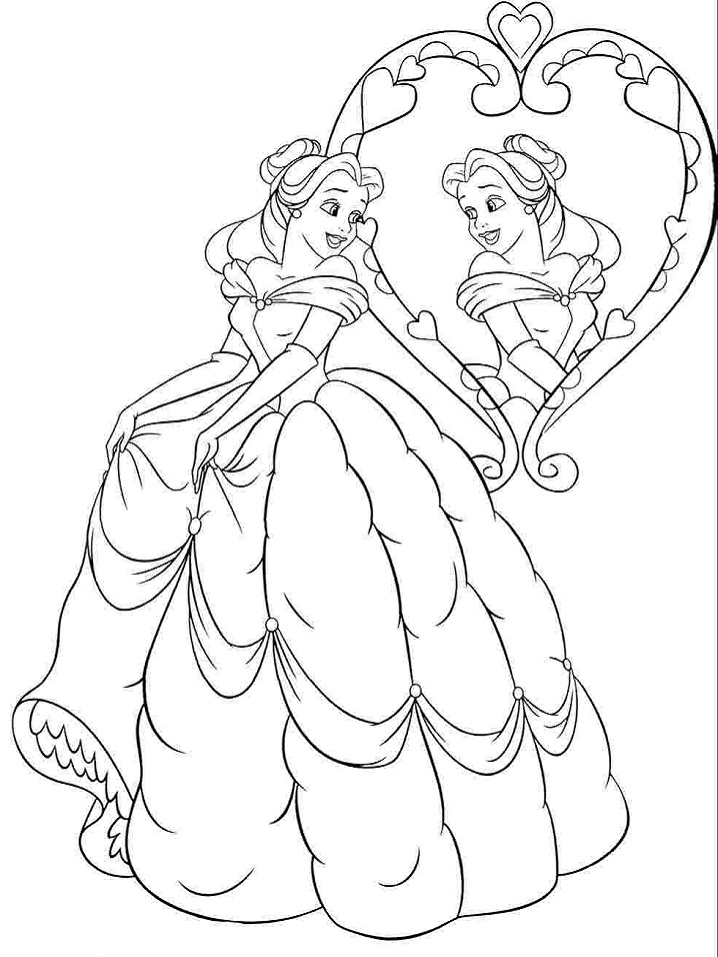 Disegni di La bella e la bestia da colorare - Disegni-Colorare.Com