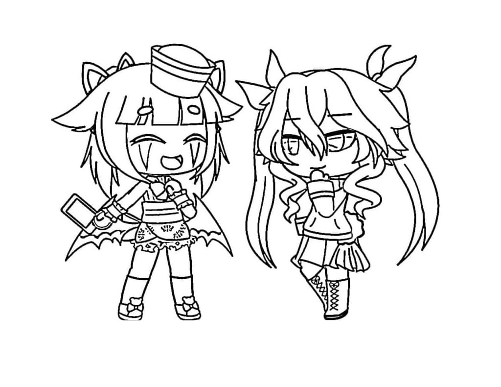 Belle Ragazze Gacha Life Da Colorare Scarica Stampa O Colora Subito 