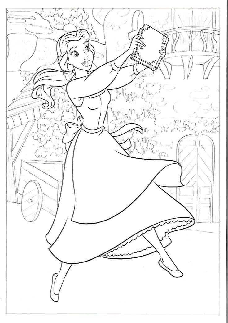 Disegni di La bella e la bestia da colorare - Disegni-Colorare.Com