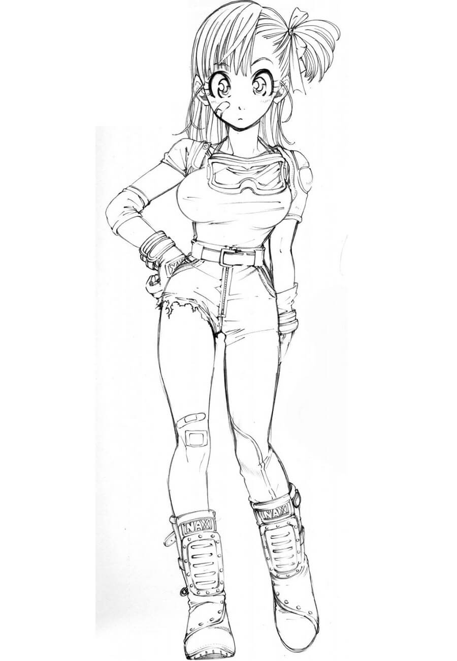 Bulma Nell'anime Dragon Ball da colorare. Scarica, stampa o colora ...